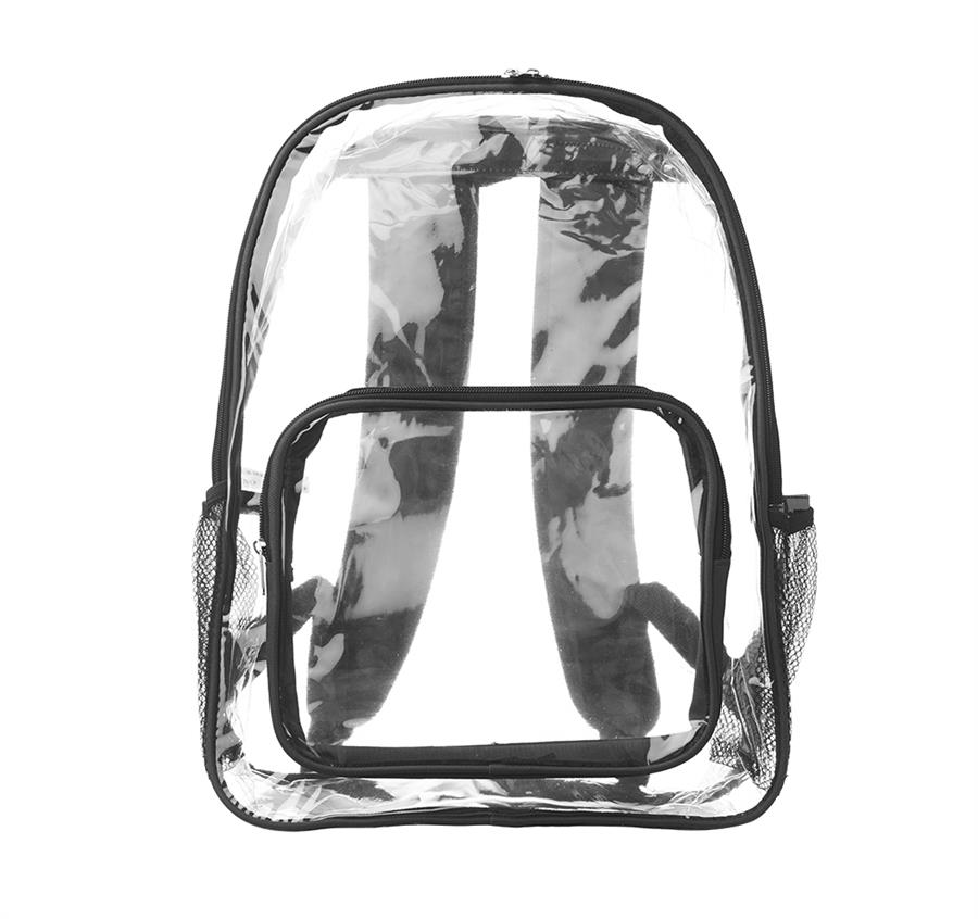 Pocket Clear Plastic Backpacks - Black