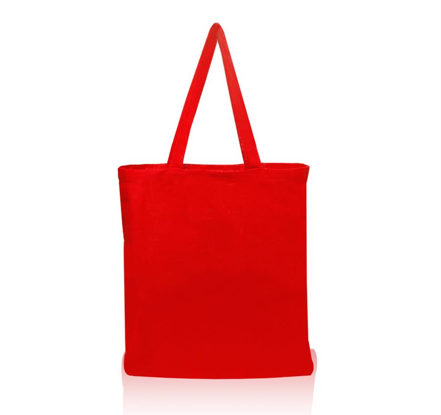 Cotton Canvas Tote Bag - 4oz - Red