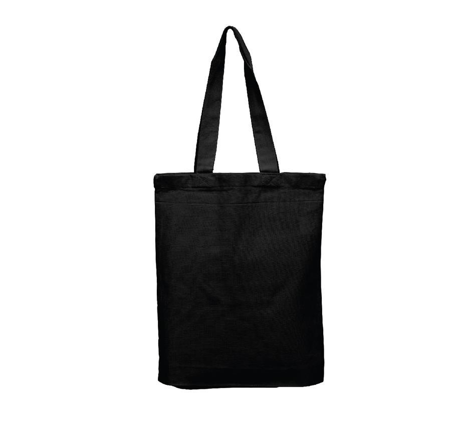 11x9 Canvas Tote Bag - Black