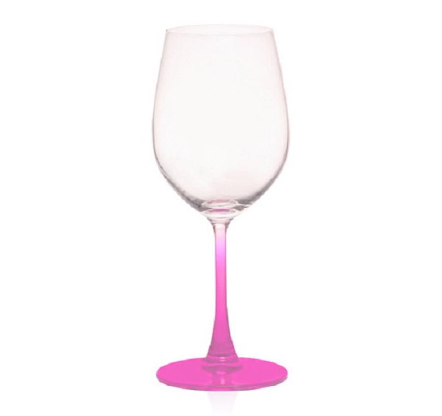 Lead Free Crystal Wine Glasses - Pink
