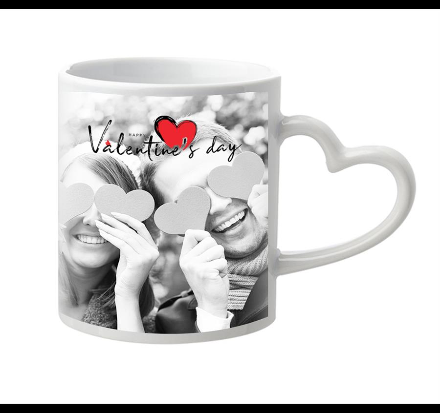 Full Color Heart Handle Mugs 11 oz.