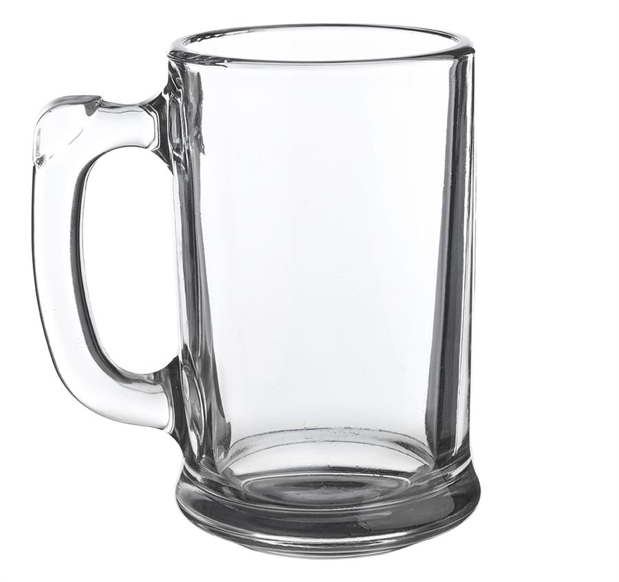 14 oz. Glass Beer Mugs - Black