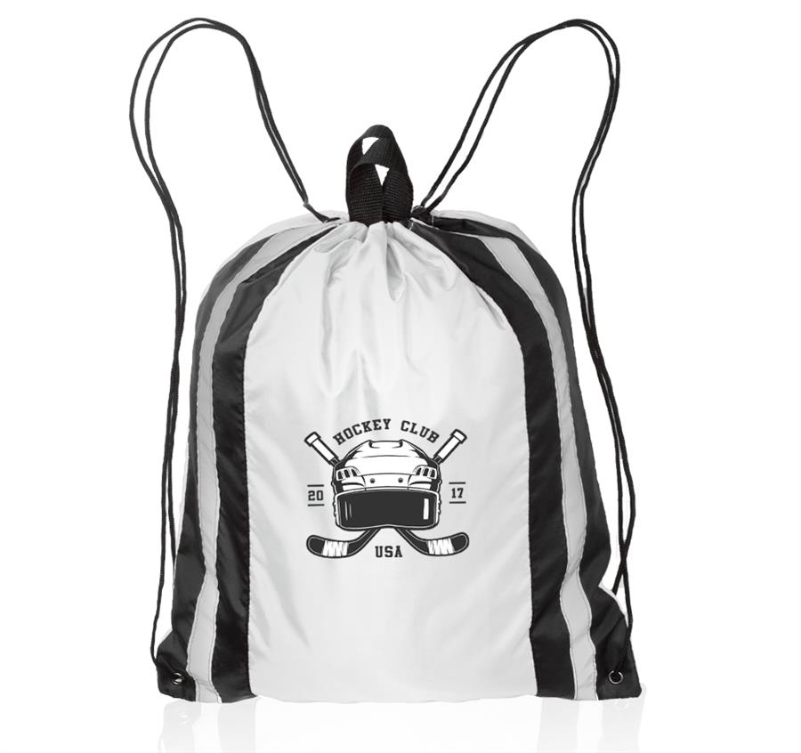 Large Drawstring Backpack - White