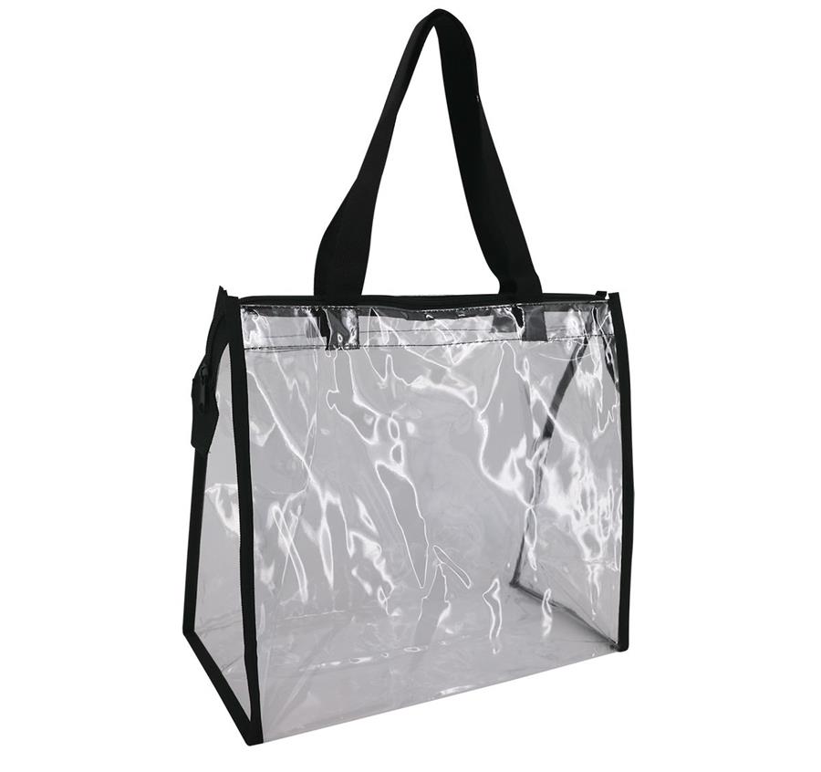 Clear Zippered Tote Bag