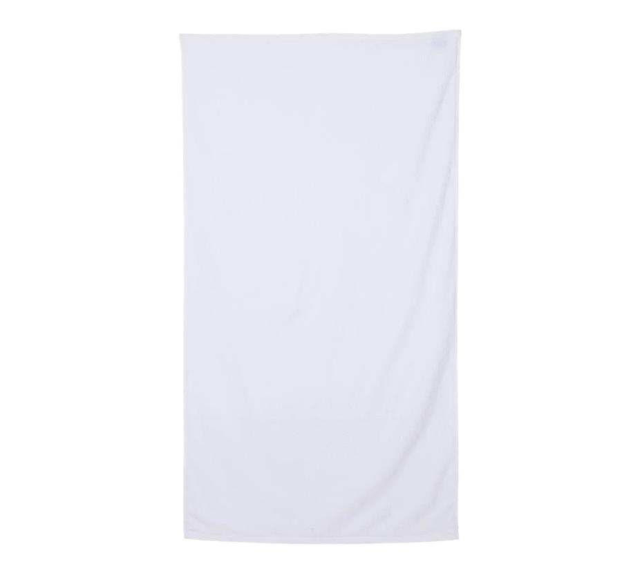 Velour Beach Towel - White