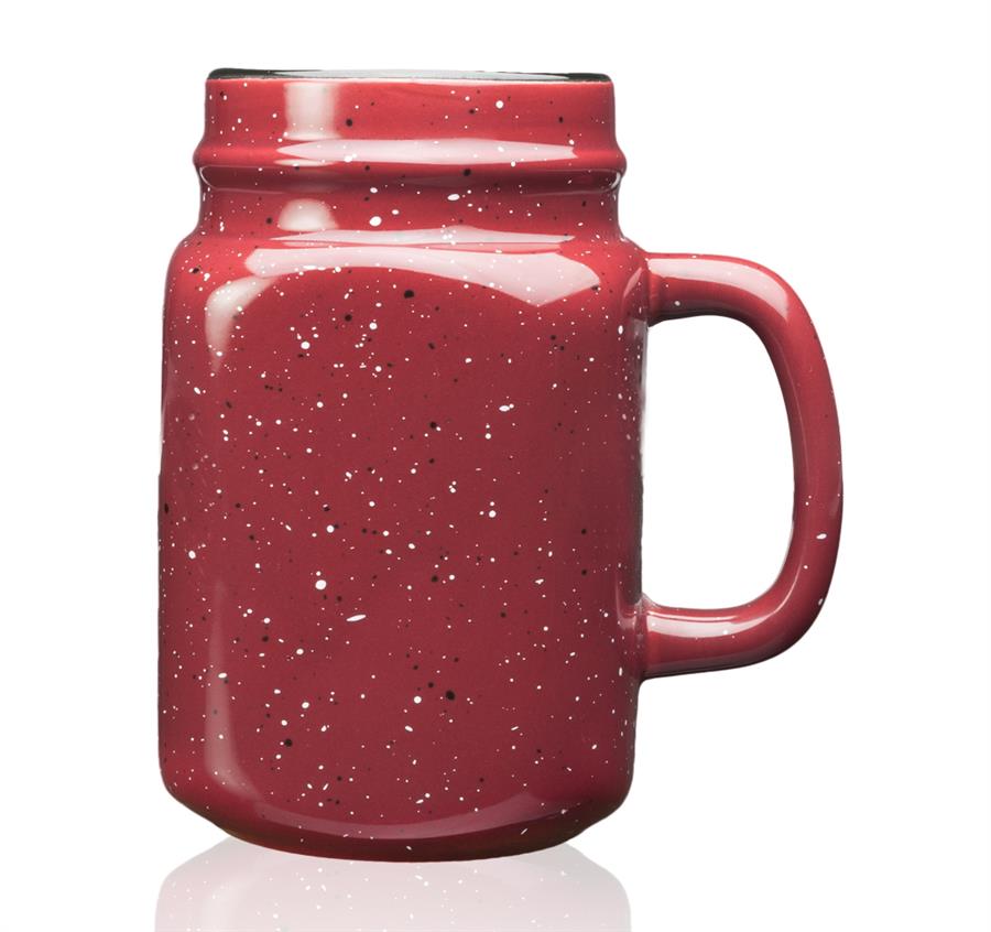 Savannah Ceramic Personalized Mason Jars 16 oz. - Maroon