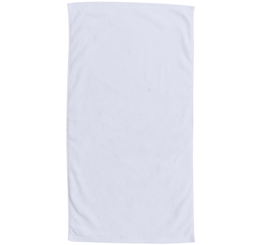 White Terry Velour Beach Towel - White