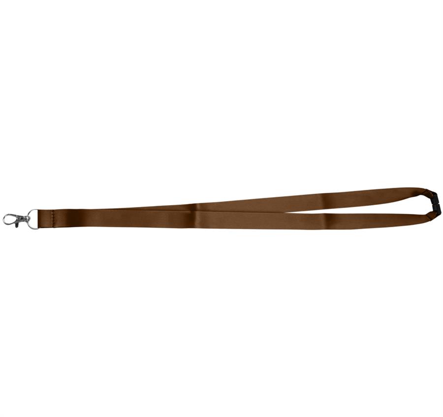USA Made Dye-Sub Lanyard with Safety Breakaway - Brown