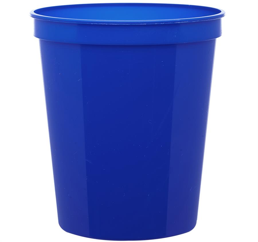 Reusable Plastic Stadium Cups. 16 oz - Blue