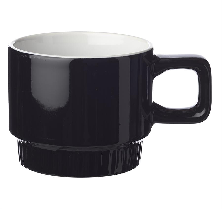 Rexburg 10 oz. Stack -N- Sip Mugs - Black