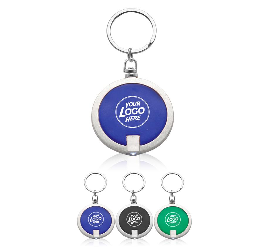 Round LED Keychain