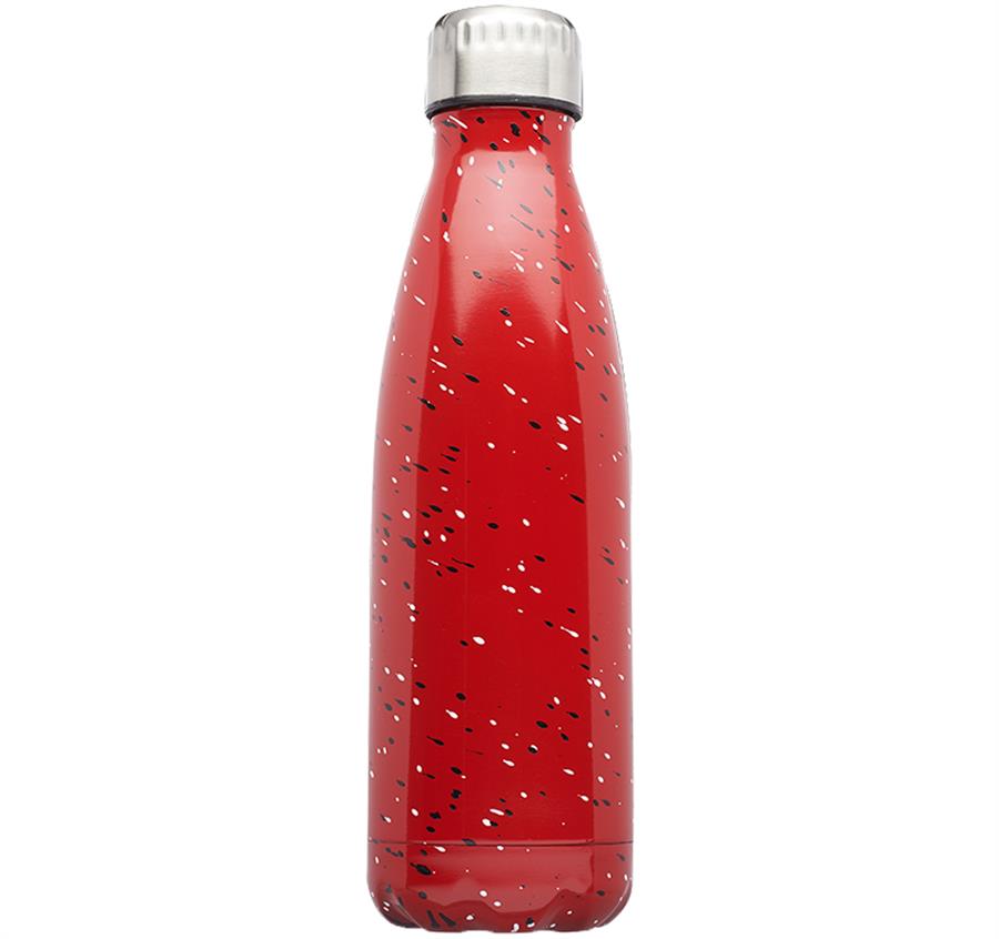Speckle Finish Water Bottles 17 oz. - Red