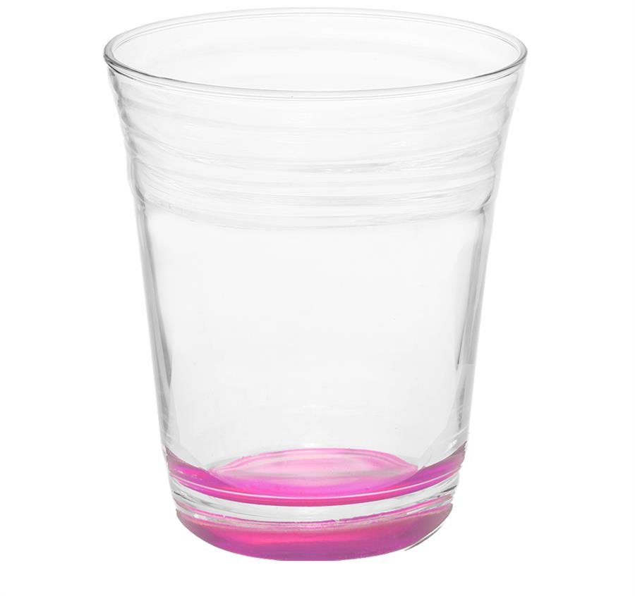 ARC Clear Glass Pint Cups - Pink