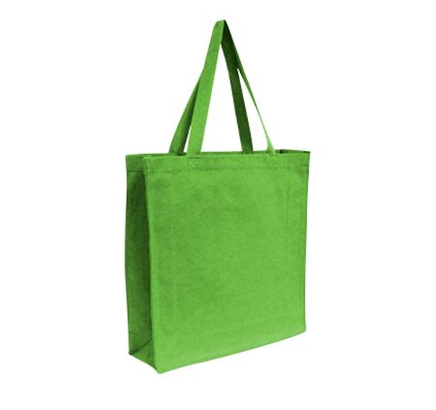 Promotional Canvas Shopper Tote - Lime Green