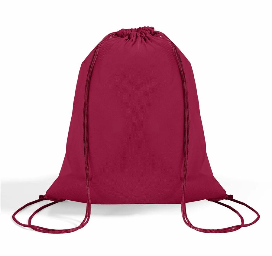 Non Woven Drawstring Backpack - Maroon