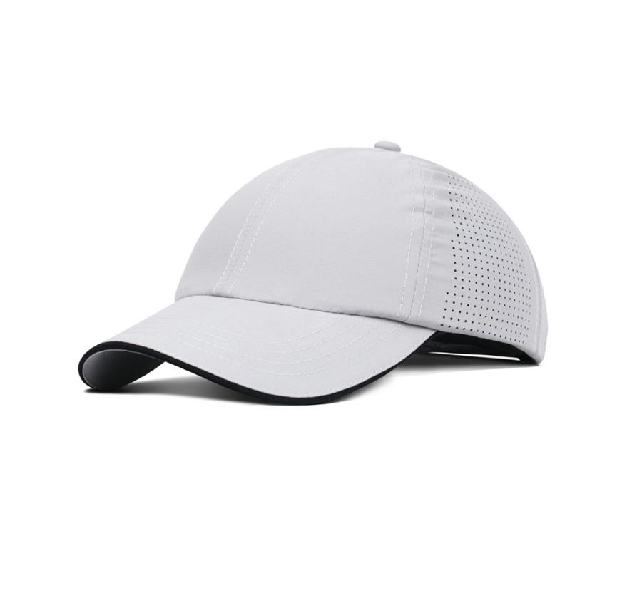 Microfiber Performance Fabric Hat - Grey/Black