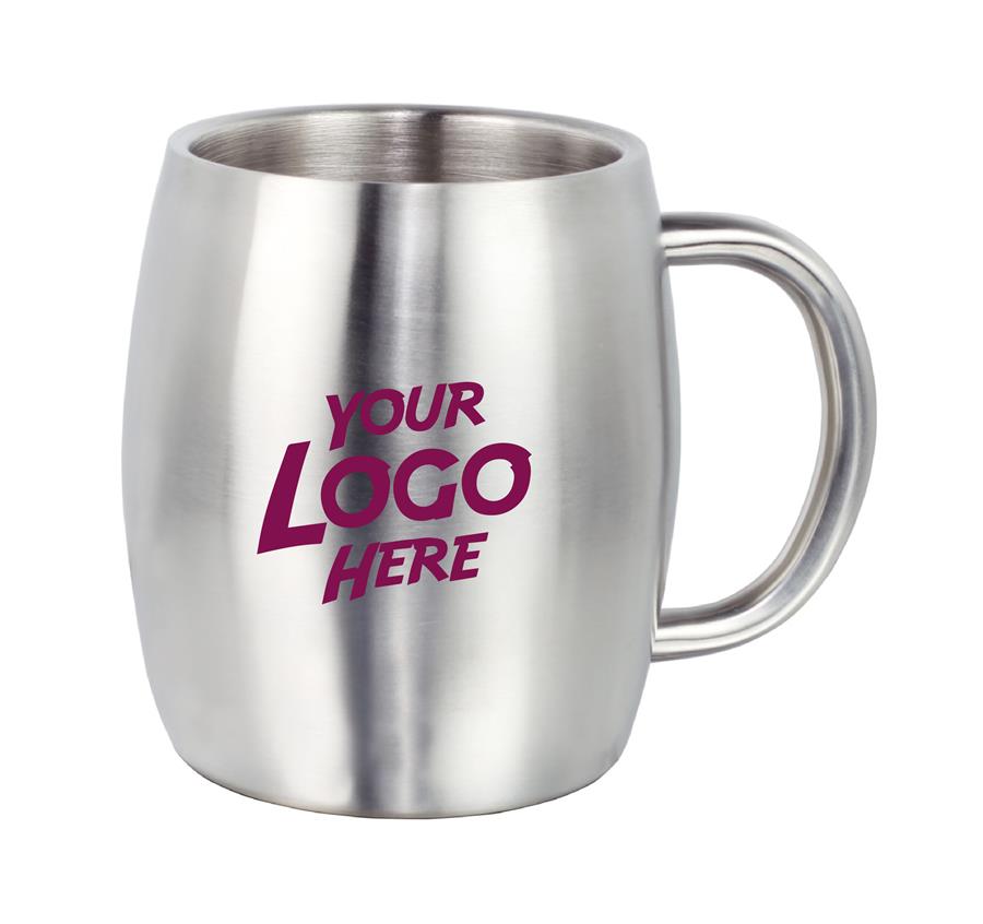 Stainless Steel Double Wall Mugs with Handles 14 oz