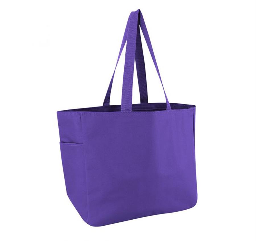 Polyester Large Tote Bag - Purple