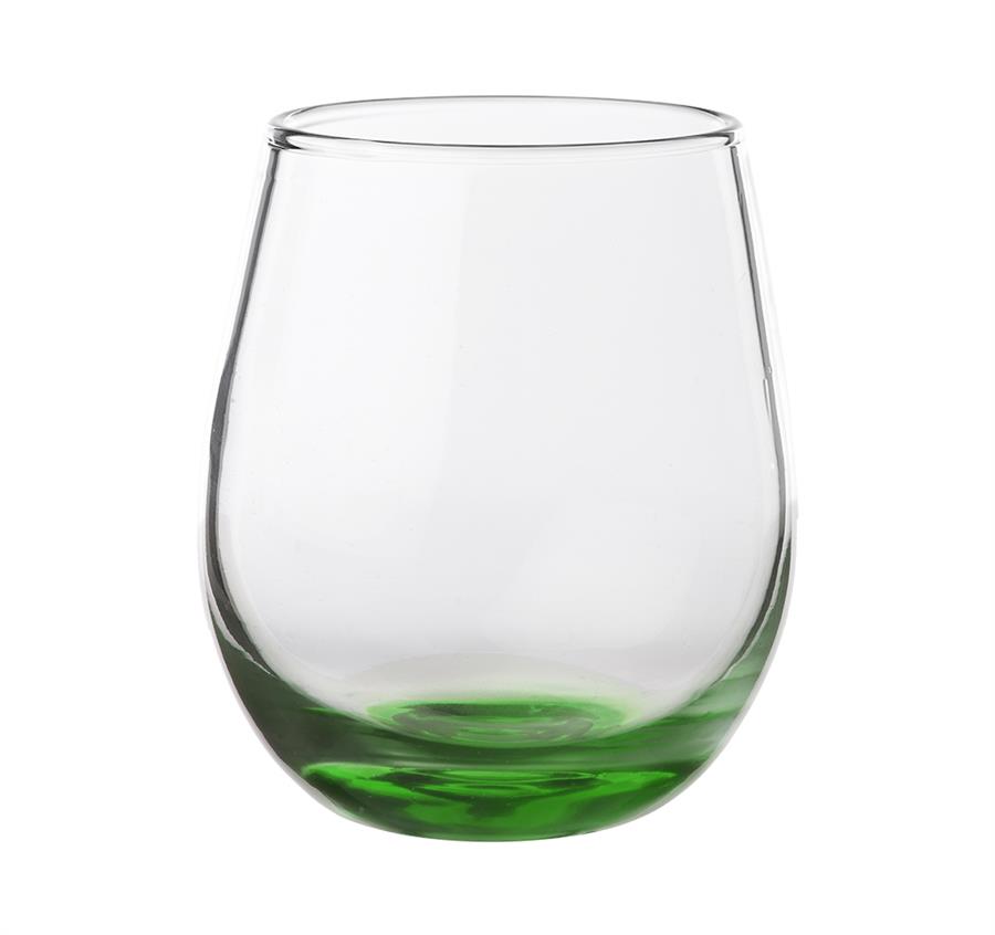 Stemless Wineglass -10 oz - Green