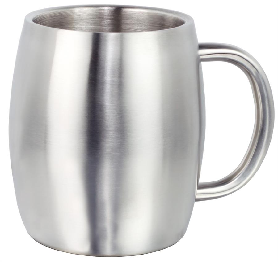 Stainless Steel Double Wall Mugs with Handles 14 oz