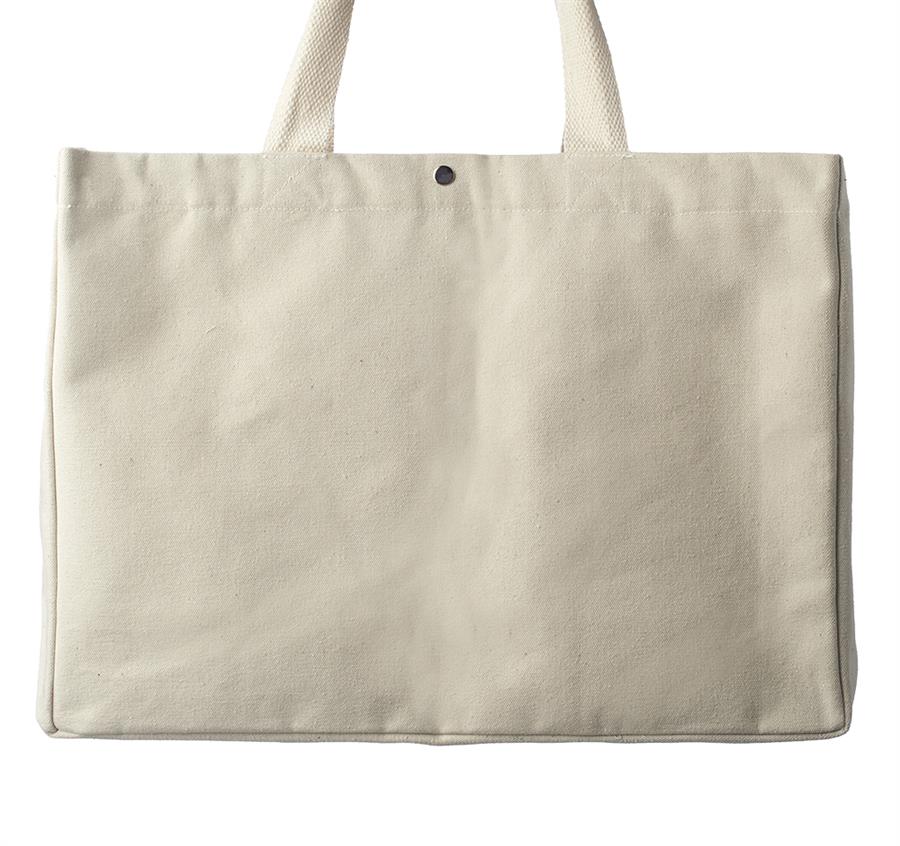 18 oz. Heavy Cotton Snap Button Beach Bags - Natural