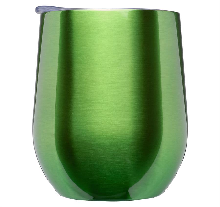 Stemless Wine Glass with Lid - 11 oz - Lime Green