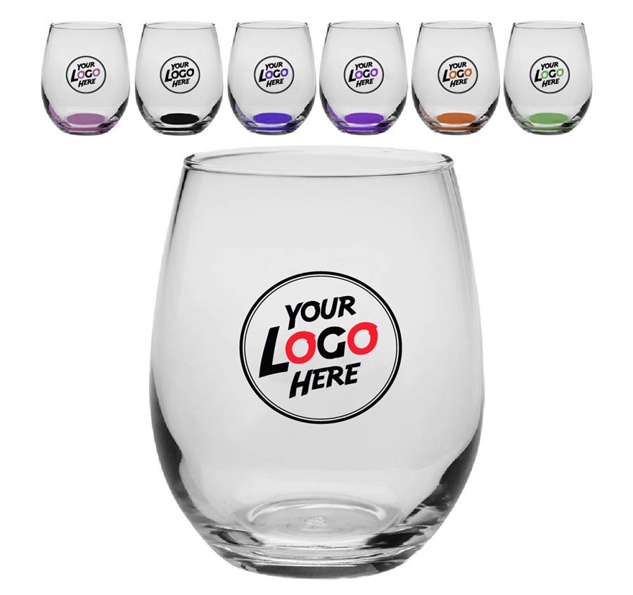 Stemless Wine Glasses - 9 oz