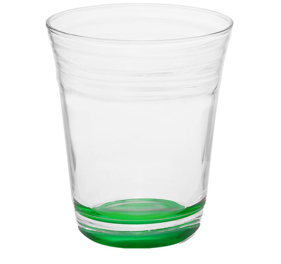 ARC Clear Glass Pint Cups - Green