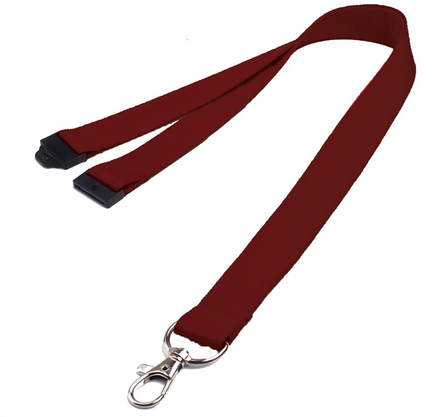 Premium Polyester Silkscreen Lanyard with Safety Breakaway - Brown
