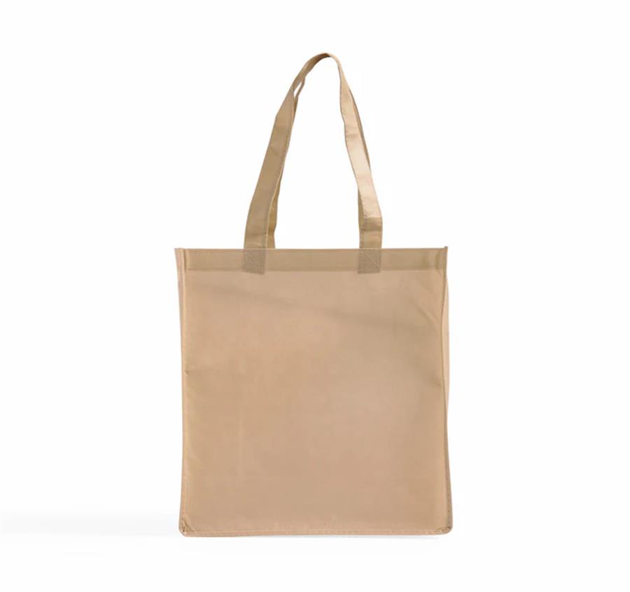 Medium Square Non Woven Tote Bag - Khaki