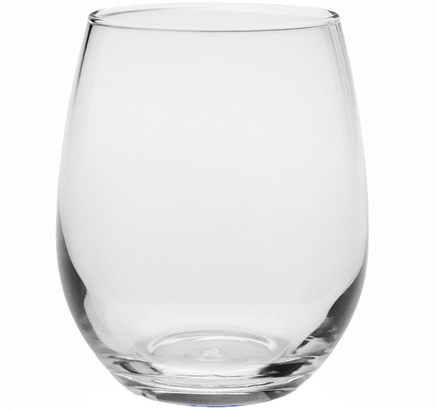 Stemless Wine Glasses - 9 oz - Clear