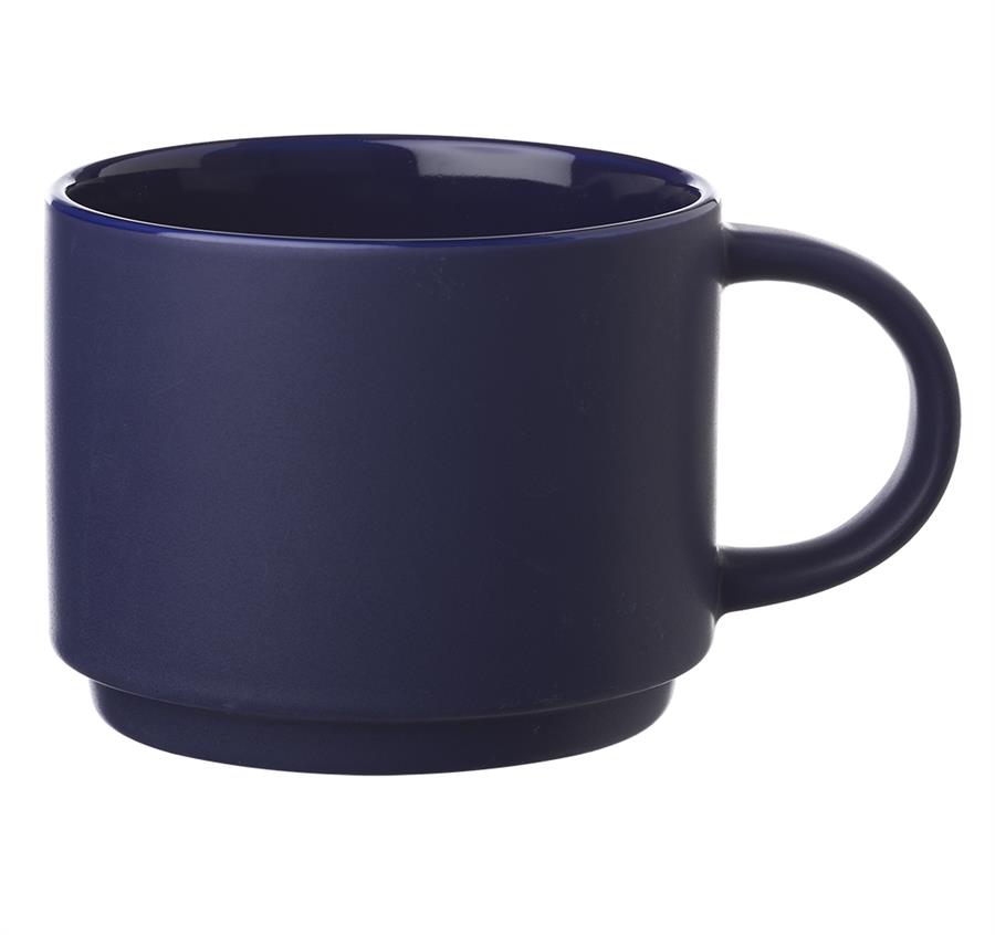 Stackable Ceramic Mugs 14 oz. - Cobalt Blue