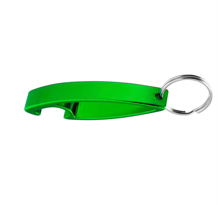 Aluminum Bottle Opener Keychains - GREEN