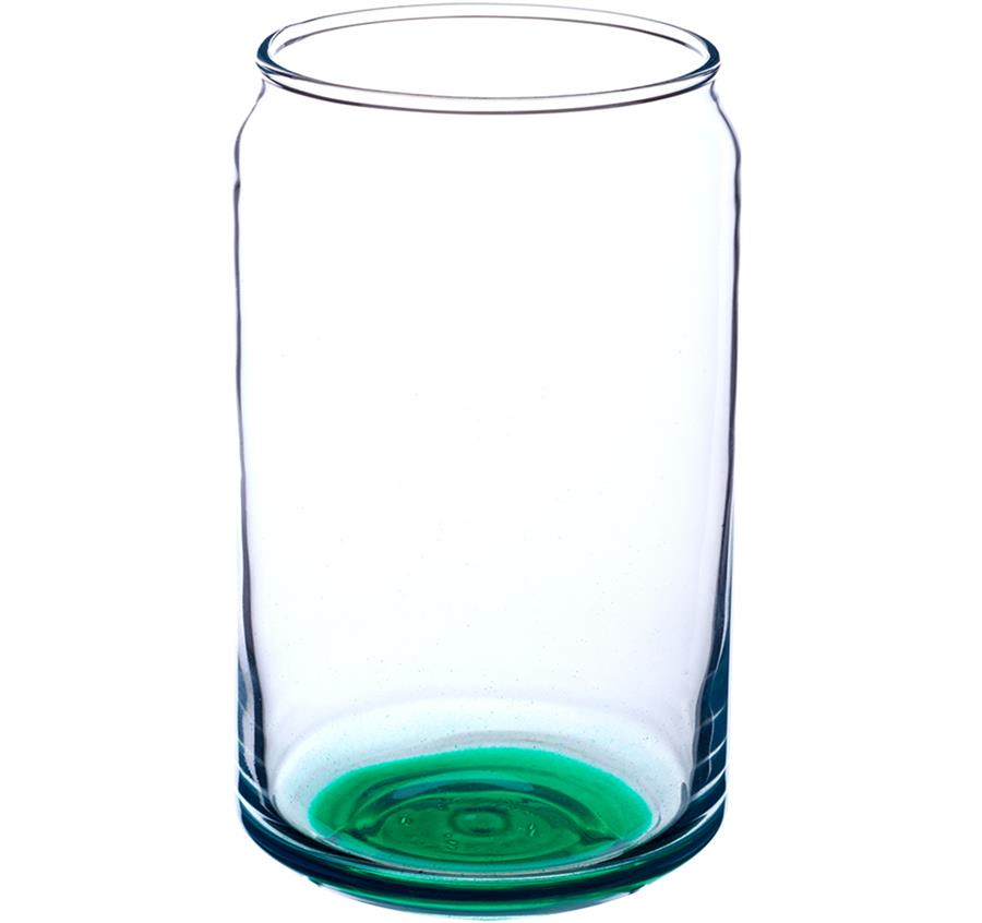 Can Shaped Beer Glasses - 16 oz - Green