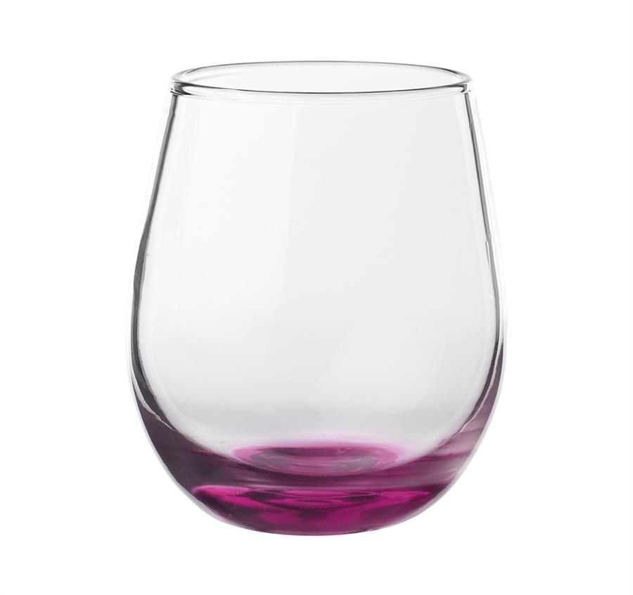 Stemless Wineglass -10 oz - Pink