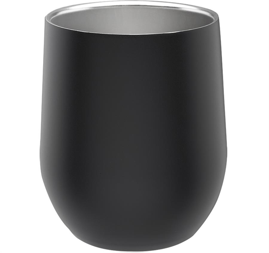 Stainless Steel Stemless Wine Glasses - Black