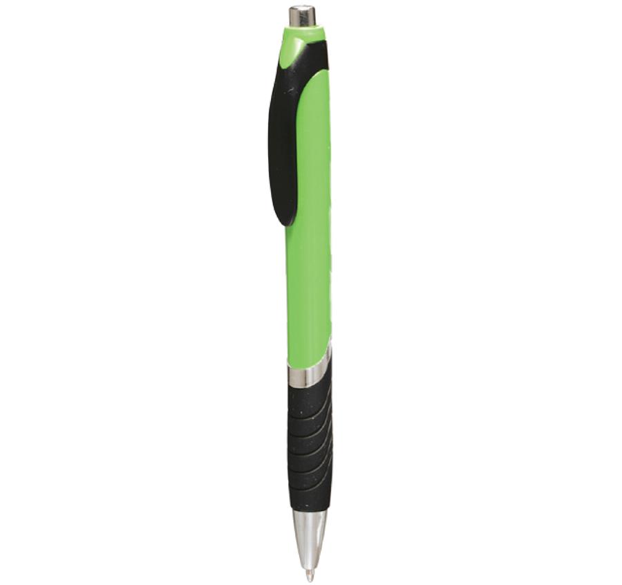 Rubber Grip Ballpoint Pens - Green