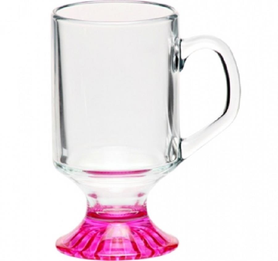 ARC Footed Sports Glass Mugs - Pink
