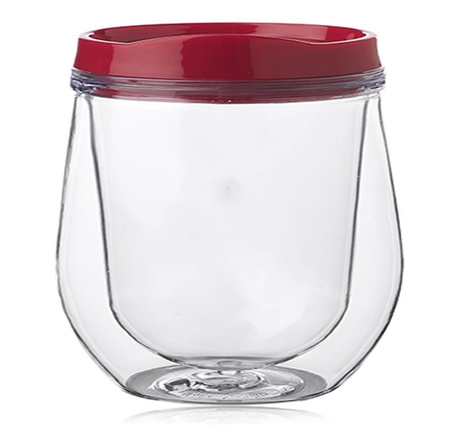 Acrylic Tumblers with Lid 15 oz. - Red