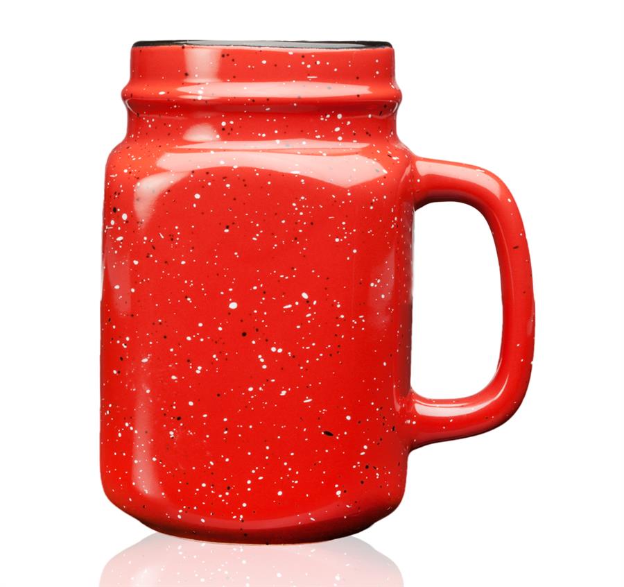 Savannah Ceramic Personalized Mason Jars 16 oz. - Red