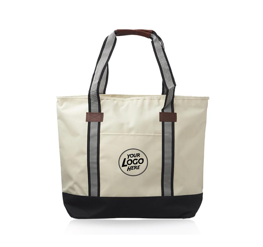 Large Sea Coast Polyester Tote Bags