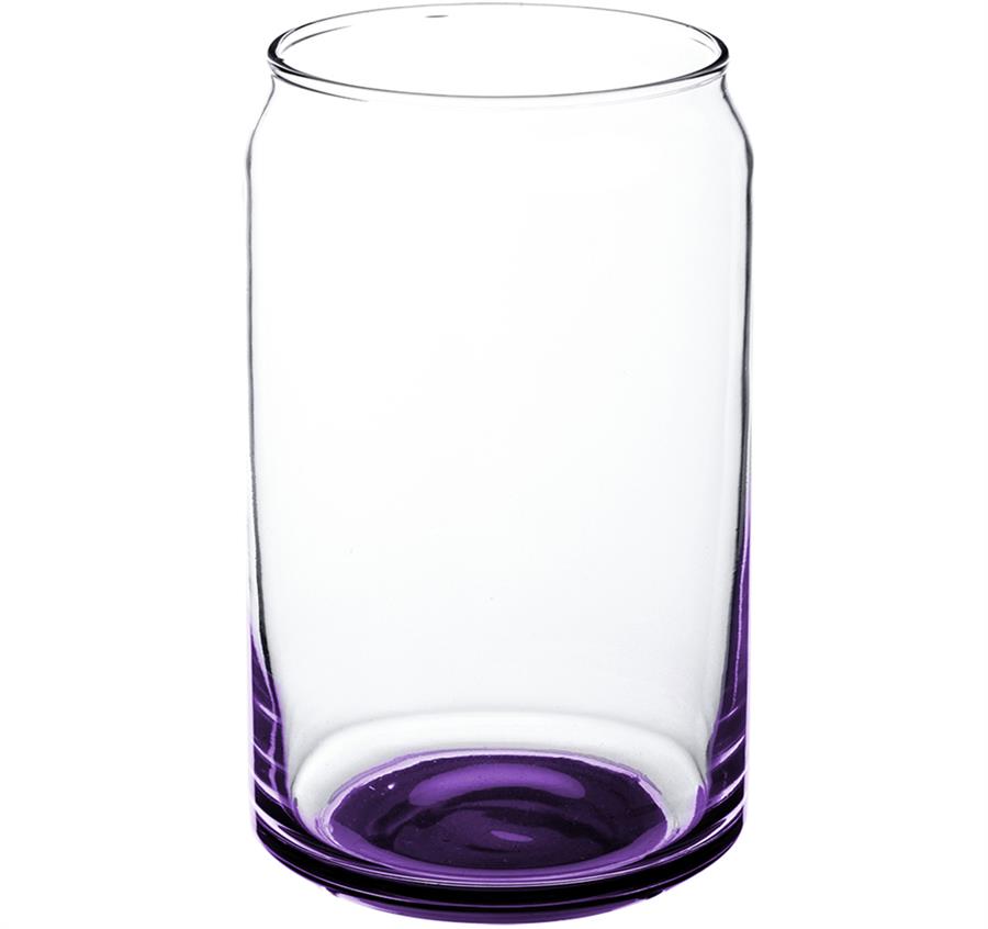 Can Shaped Beer Glasses - 16 oz - Purple