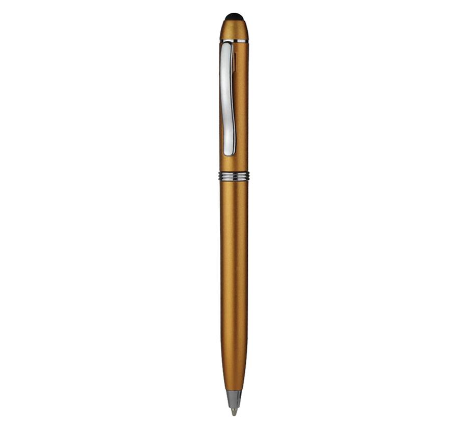Twist Action Plastic Stylus Pens - Gold
