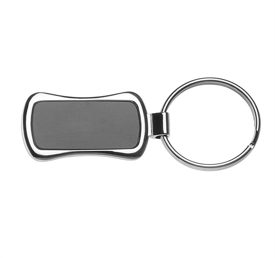 Black Chrome Metal Keychain
