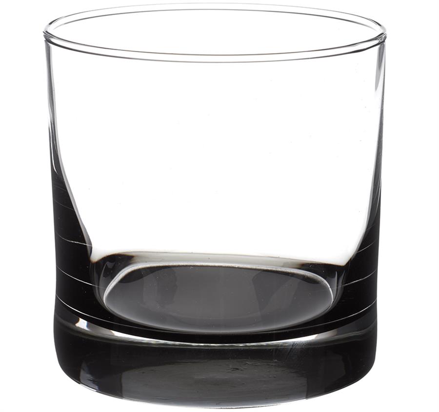Heavy Base Whiskey Glasses - 9.5 oz - Black
