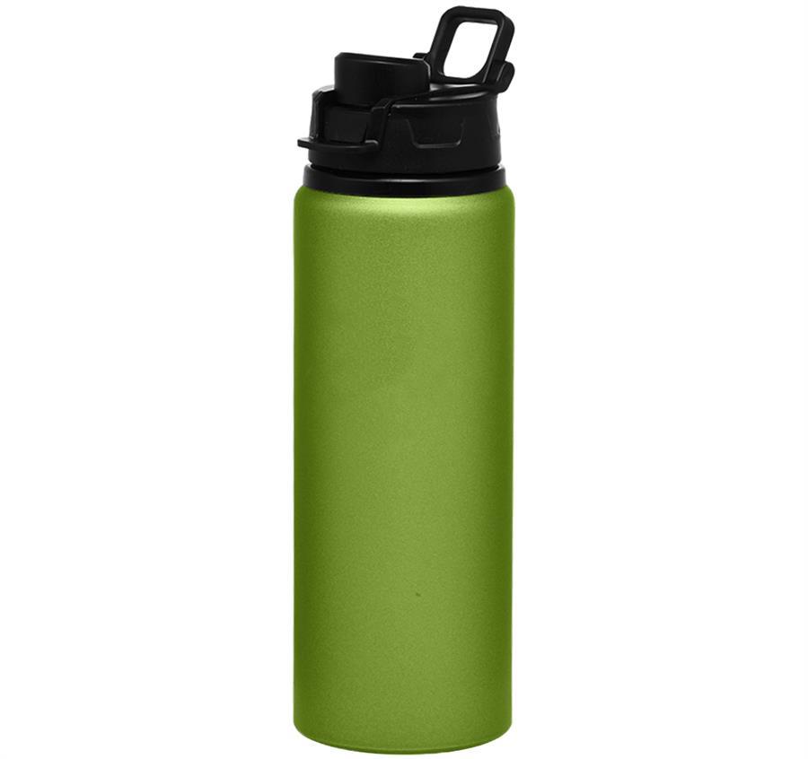 Aluminum Water Bottles with Snap Lid - 25 oz - Green