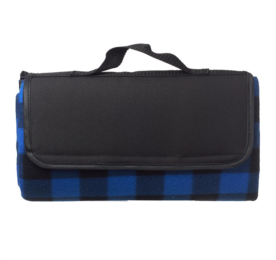 Roll Up Fleece Picnic Blanket - Blue