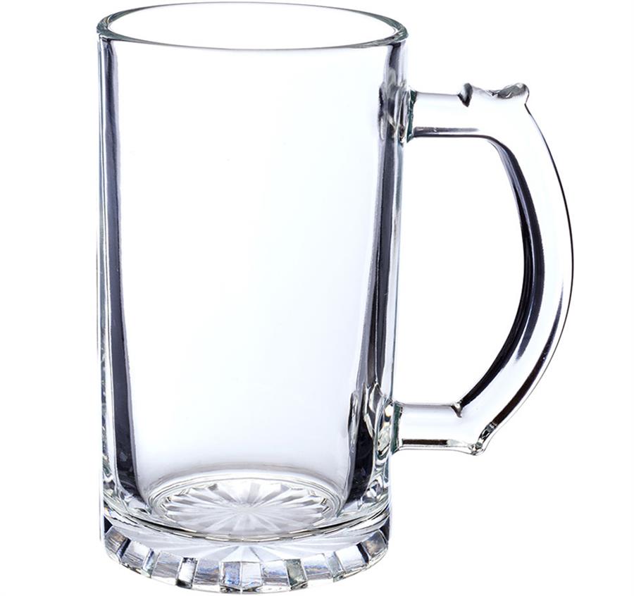 Glass Pint Beer Steins - 16 oz - Clear
