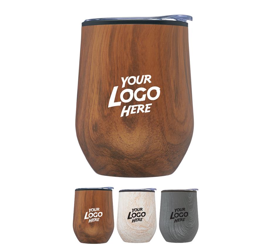 Palmera Stemless Wine Glasses with Lid 12 oz.