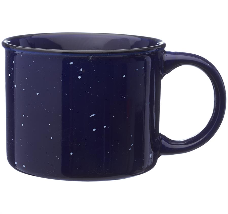 Ceramic Campfire Coffee Mugs - 13 oz - Blue